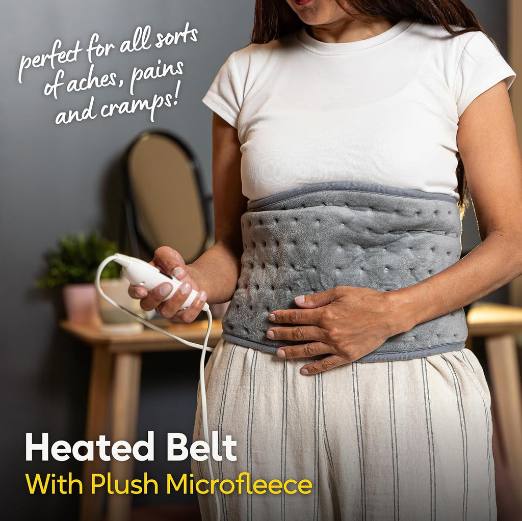 Heated Back Belt Abdomen Belt, Electric 3 Heat Warmer Lumbar Support Pain Relief, Heat Therapy