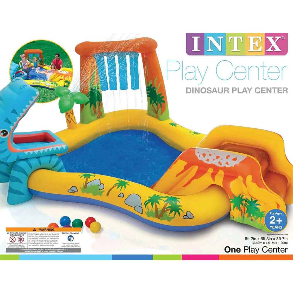 Intex Inflatable Swimming Pool Water Slide and Sprayer Kids Water Splash Fun Activity Pool