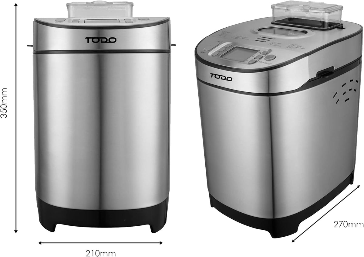 Electric Bread Maker 13 Programs Benchtop Bread Making Machine 550W Fruit Nut Dispenser Crust Control