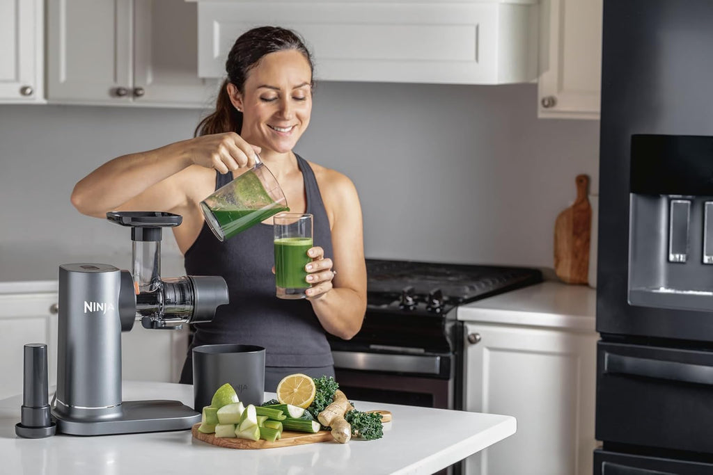 Ninja Cold Press Electric Juicer, Home Kitchen Appliance Fruit Vegetable Juicing Machine