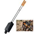 Cast Iron Sandwich Grill Press Camping Campsite Cooking with Wood Handle (Heat Resistant)