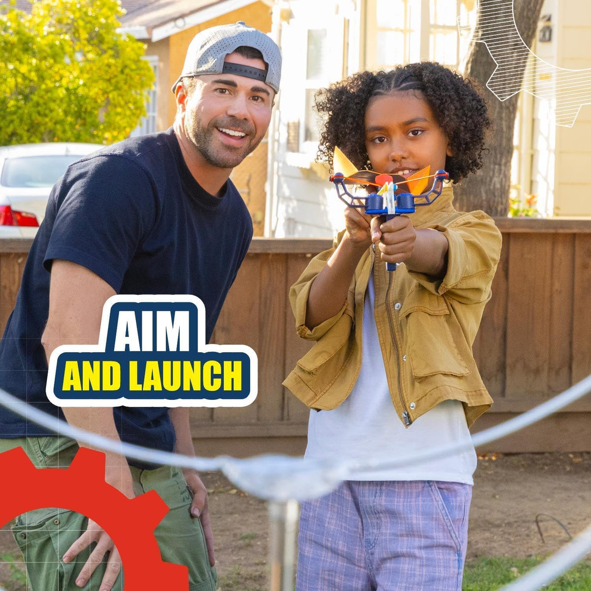 CrunchLabs Turbo Trick Paper Airplane Aeroplane Kit - Fold, Launch, Fly  - Science Experiment by Mark Robers- Launcher kit with 5 flight designs