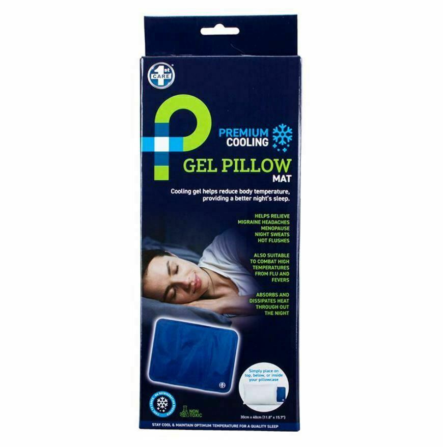 Cooling Mat Heat Relief Gel Pad for Pillow Sleeping 30x40cm, Bedroom Bed Pillow Cooling Chiller Waterproof