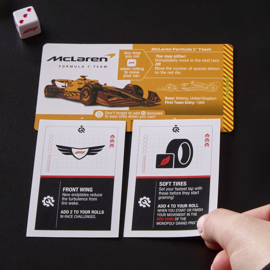 Monopoly Grand Prix F1 Boardgame, Family Board Games Racing Championship Challenge, with Car and Helmet Tokens