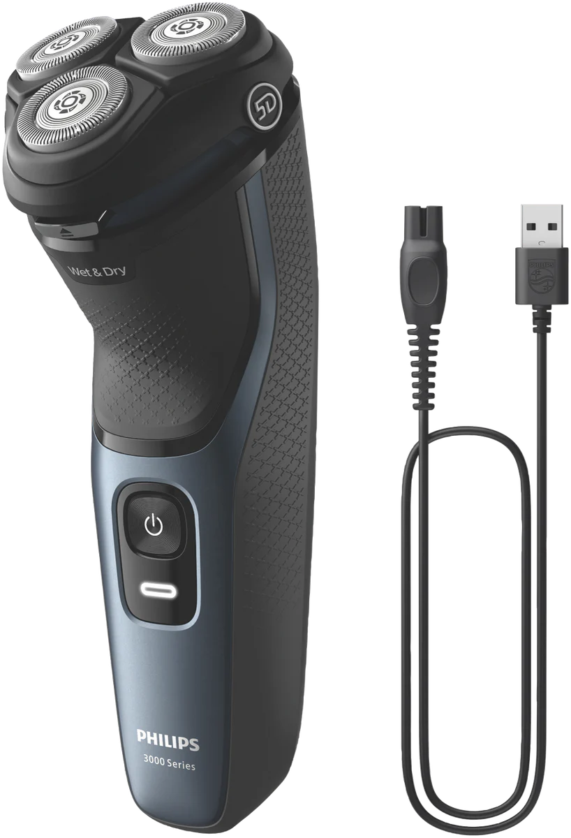 Philips Cordless Electric Shaver, Wet and Dry Mens Facial Hair Remover Razor, 5D Pivot Flex Heads with Pop-up Trimmer