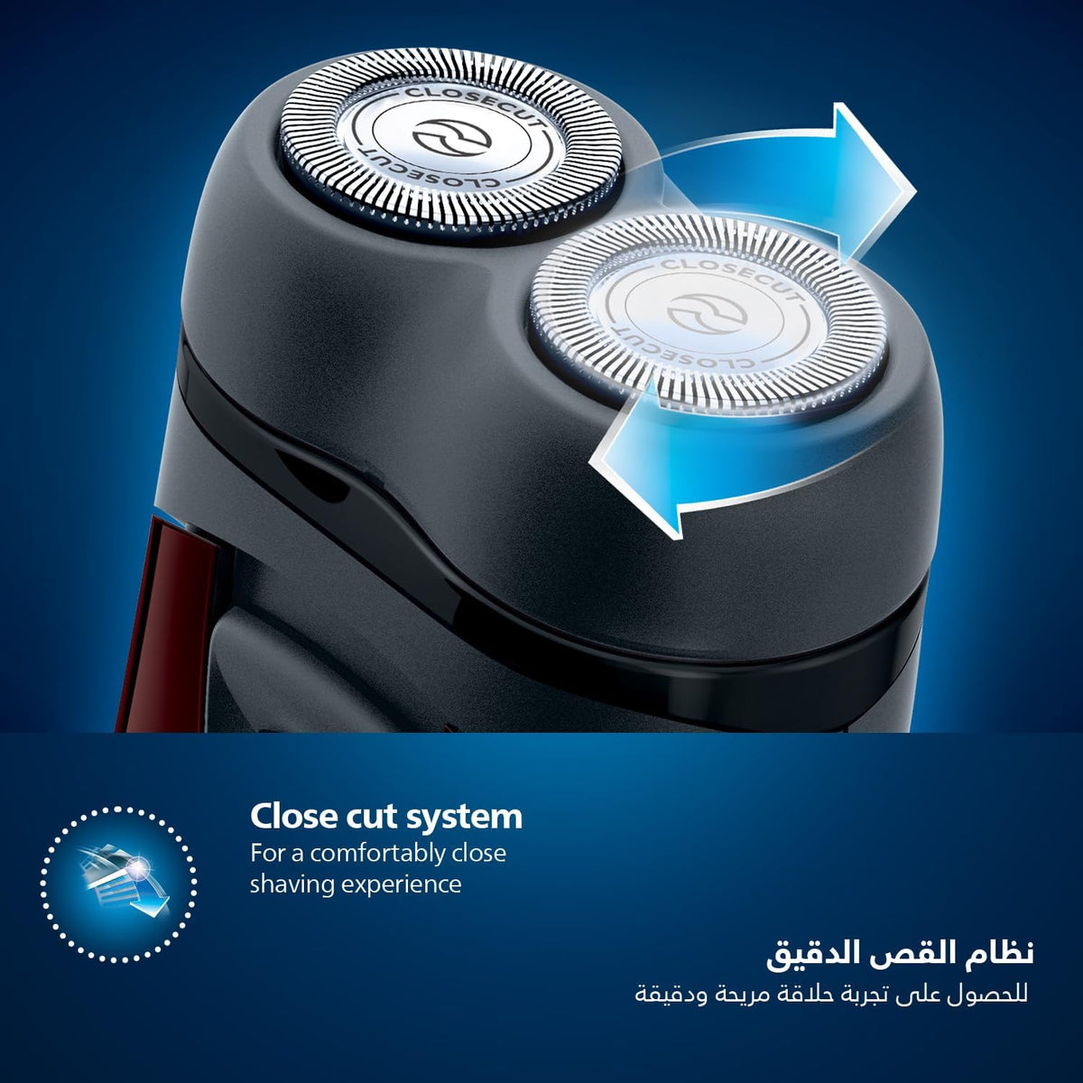 Philips Compact Cordless Travel Shaver, Battery Powered Electric Foil Shaver, Facial Hair Trimmer