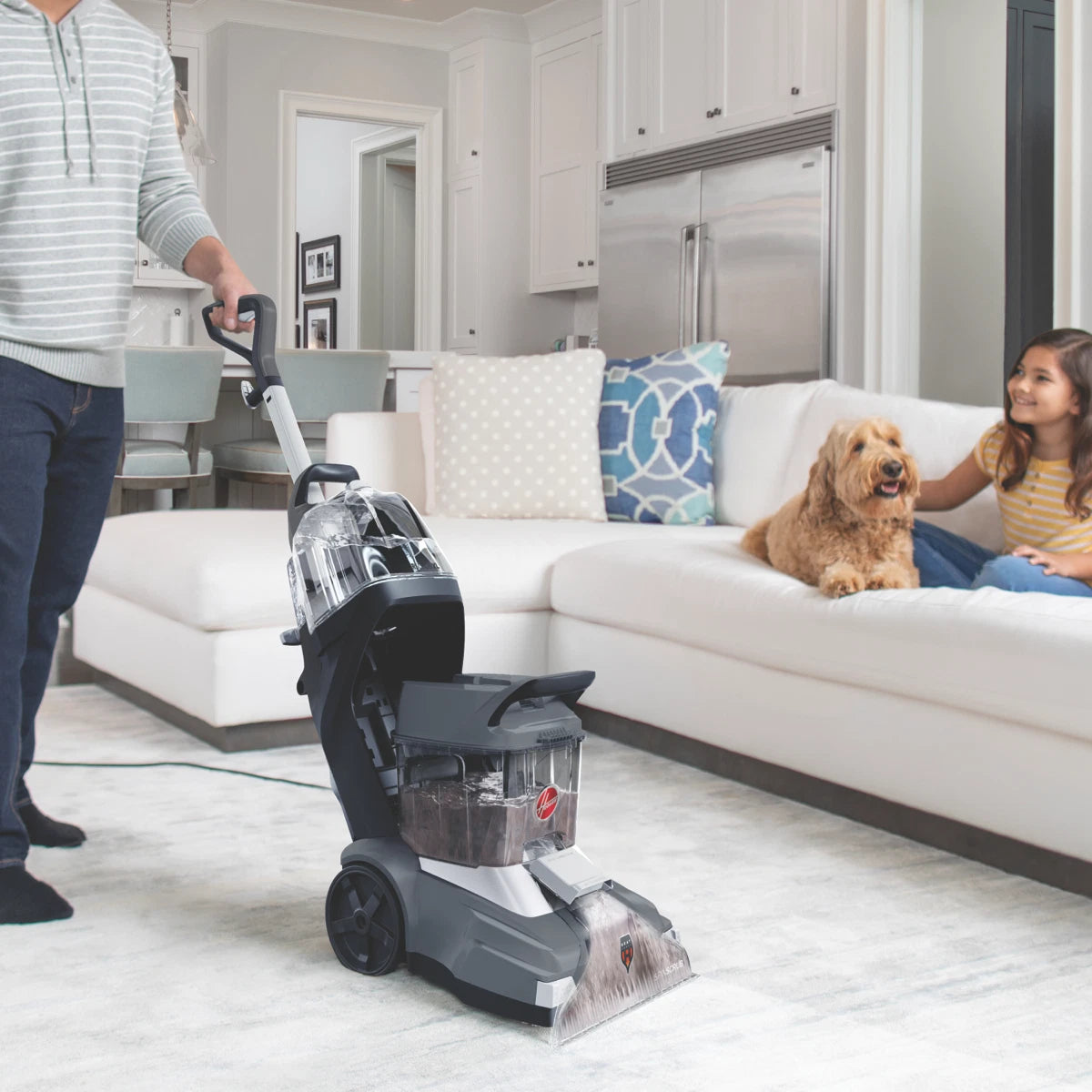 Hoover Carpet Washer Cleaner Power Scrubber Carpet Mat Floor, Deep Stain Remover Cleaner, Heatforce Faster Drying Dryer