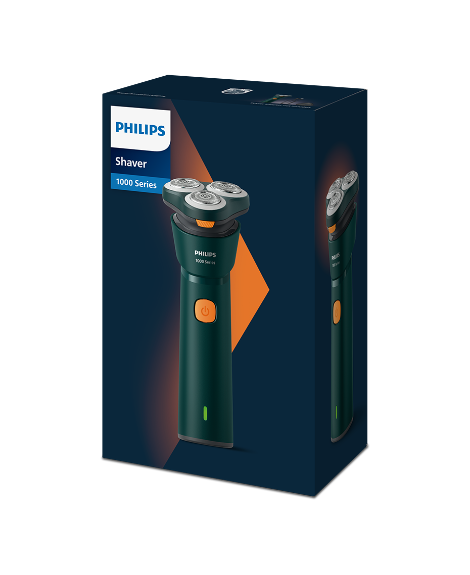 Phillips Series 1000 | Wet & Dry Electric Shaver | 27 Self Sharpening Blades |  Fully Washable | Fast and Easy Shave | Green