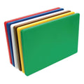 6x Colour Coded Chopping Cutting Board Set 250x400x13mm HACCP White (Dairy) Red (Raw) Green (Salad) Blue (Raw Fish)