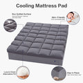 Quilted QUEEN Sized Charcoal Mattress Protector Bamboo Pillowtop Topper Bed Cover 1000GSM Machine Washable