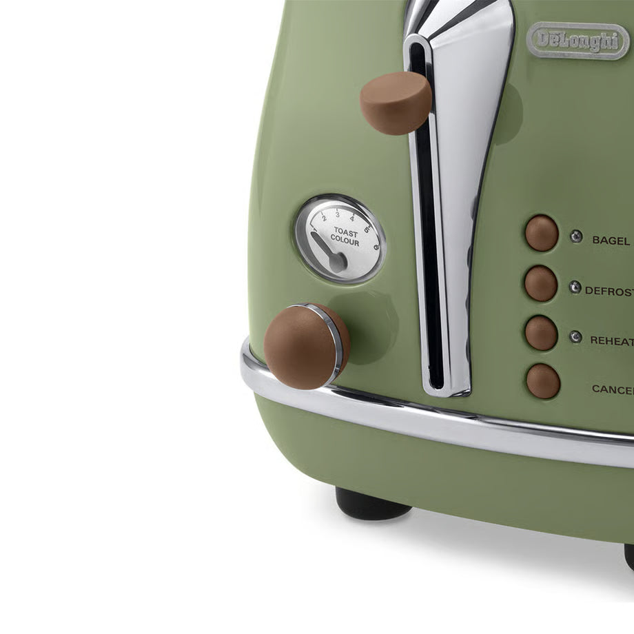 Delonghi Vintage Toaster and Kettle Set 2 Slice Toaster, 1.7L Kettle Hot Water Jug Boiler Wedding Gift Set