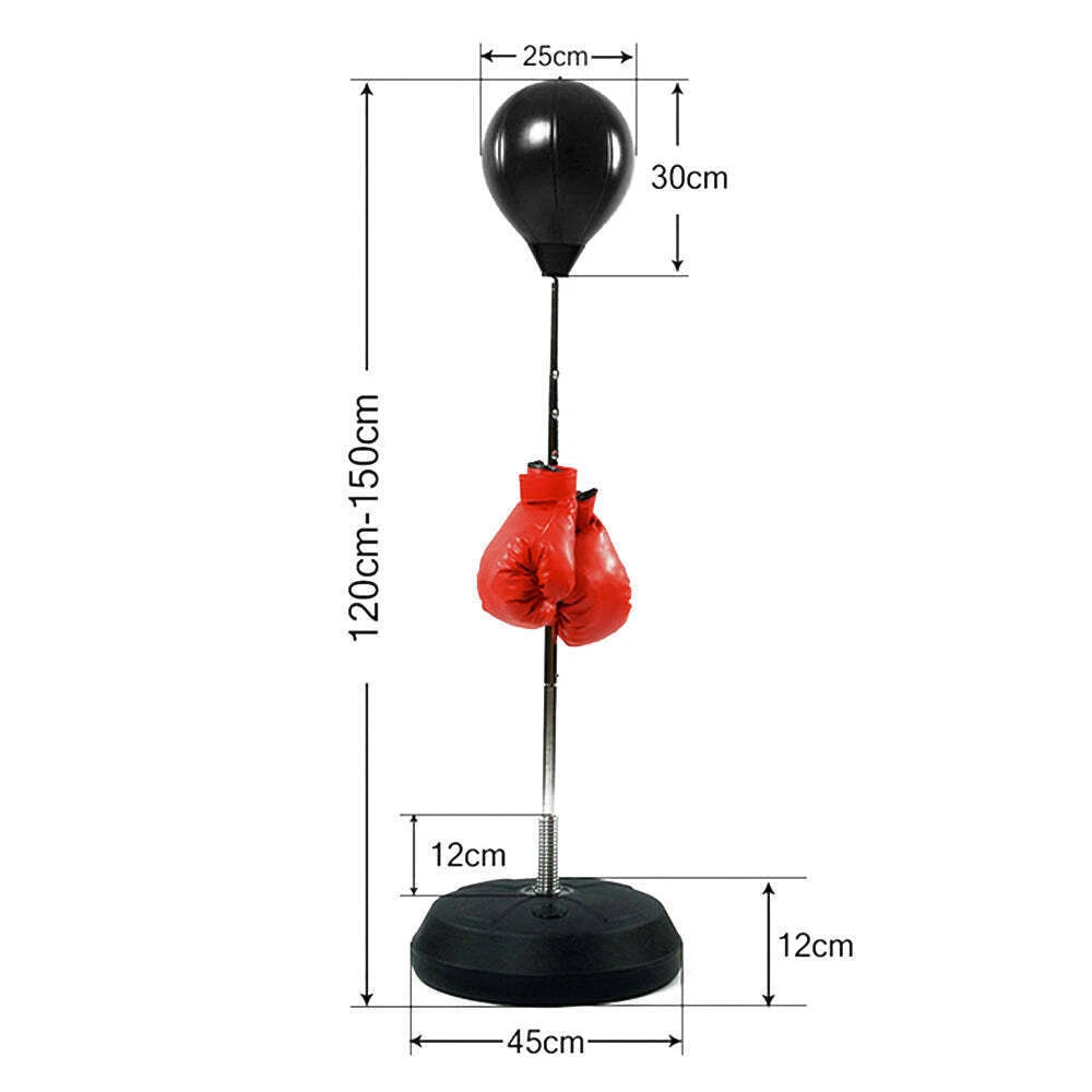 Freestanding Punching Boxing Bag with Gloves | Home Gym Speed Kicking Training | Martial Arts Training