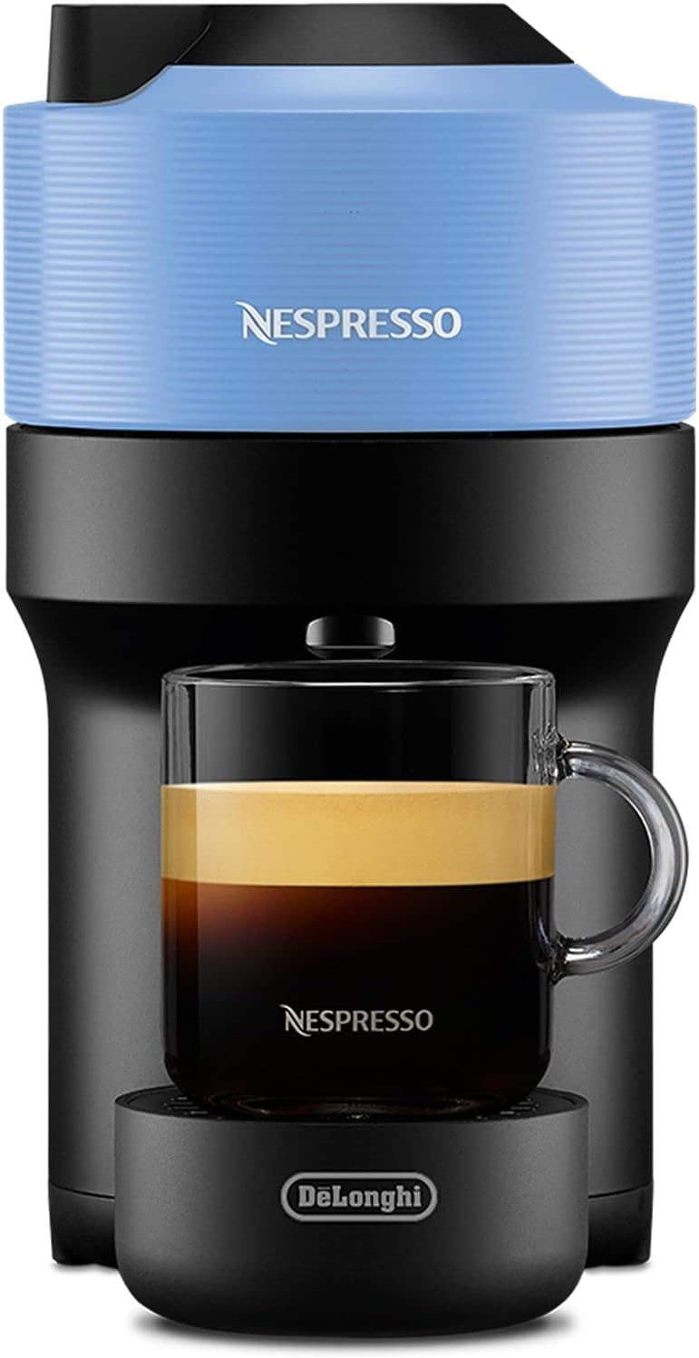 De'Longhi Nespresso Pod Coffee Machine, Automatic Capsule Espresso Maker with Bonus Pods, Kitchen Appliance (Blue)