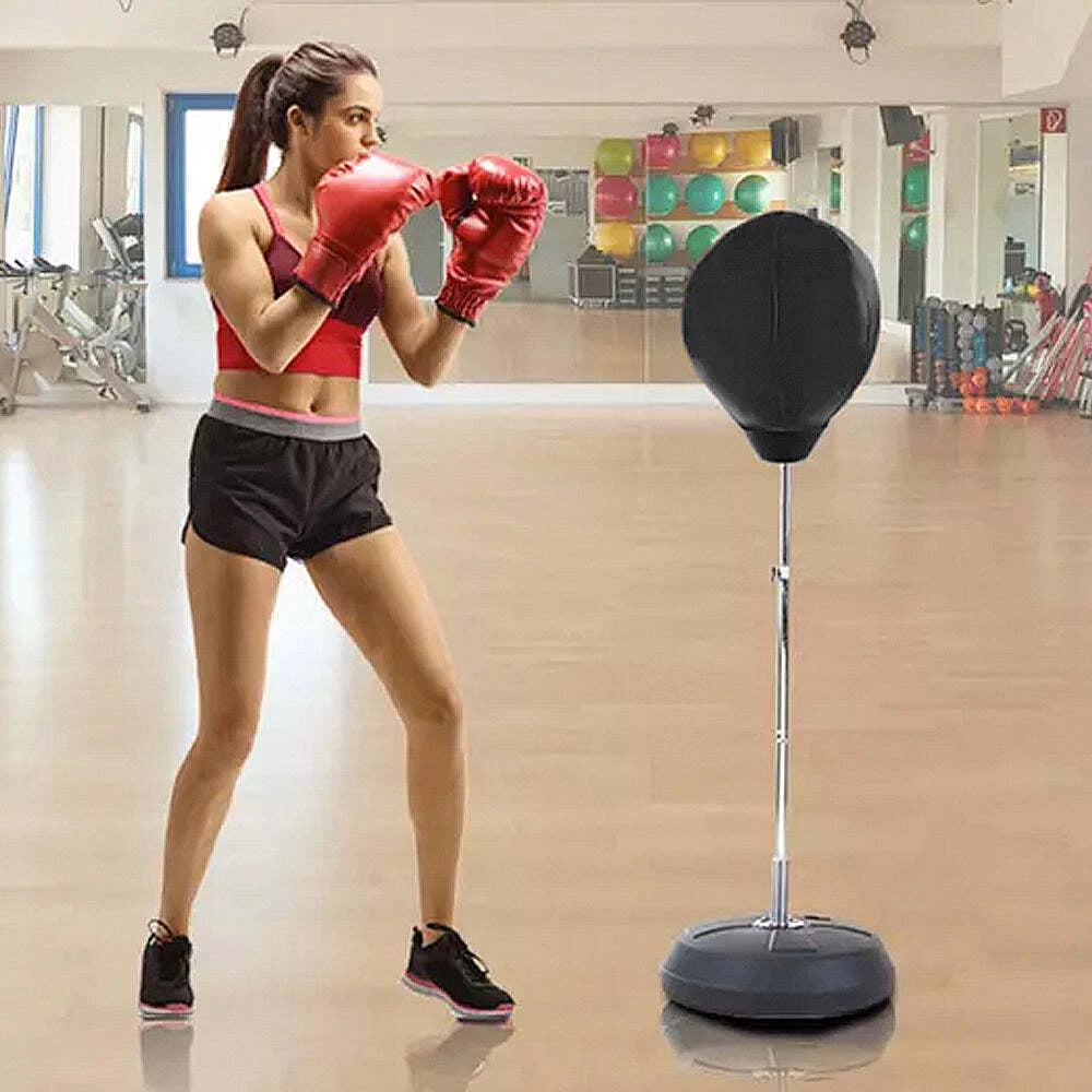 Freestanding Punching Boxing Bag with Gloves | Home Gym Speed Kicking Training | Martial Arts Training