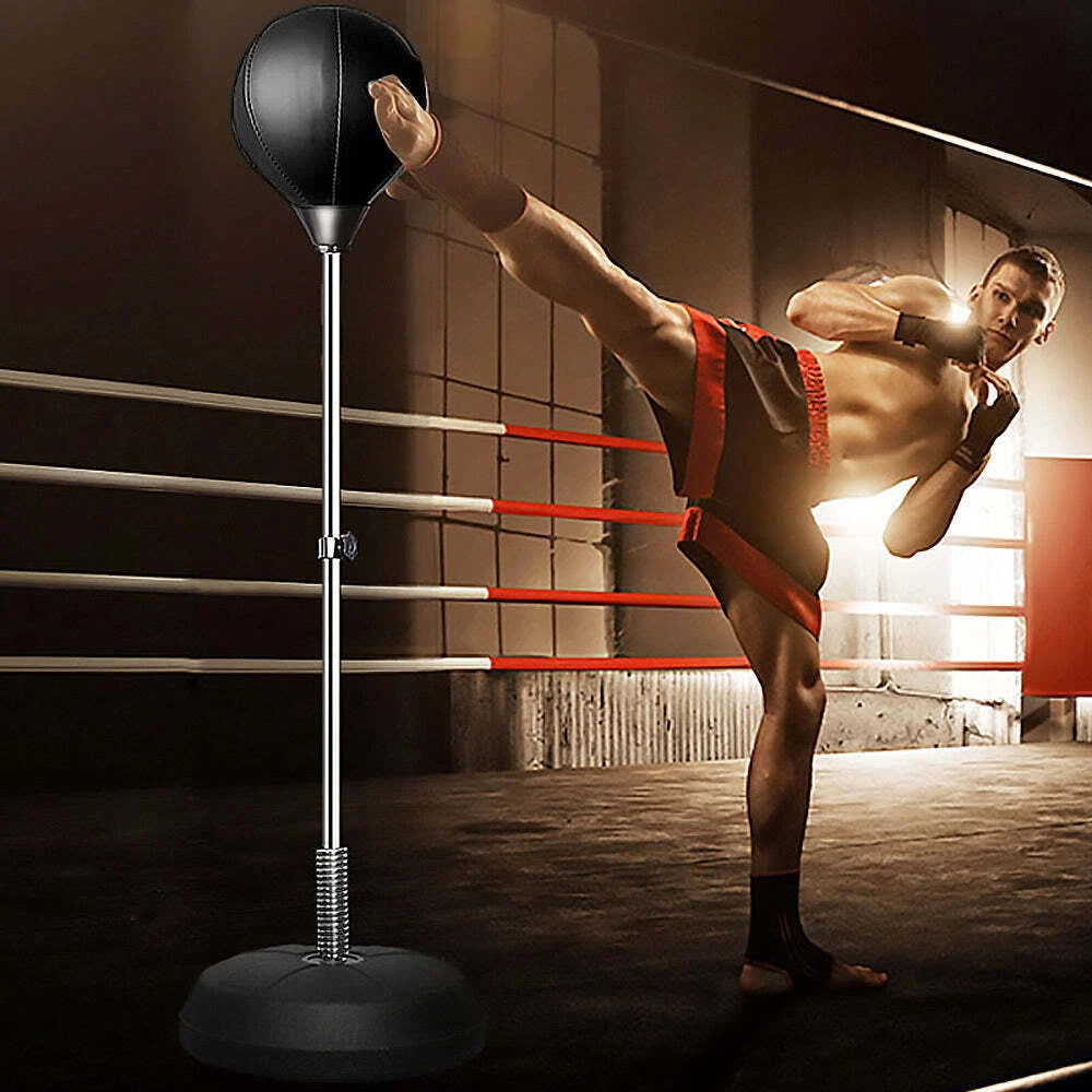 Freestanding Punching Boxing Bag with Gloves | Home Gym Speed Kicking Training | Martial Arts Training