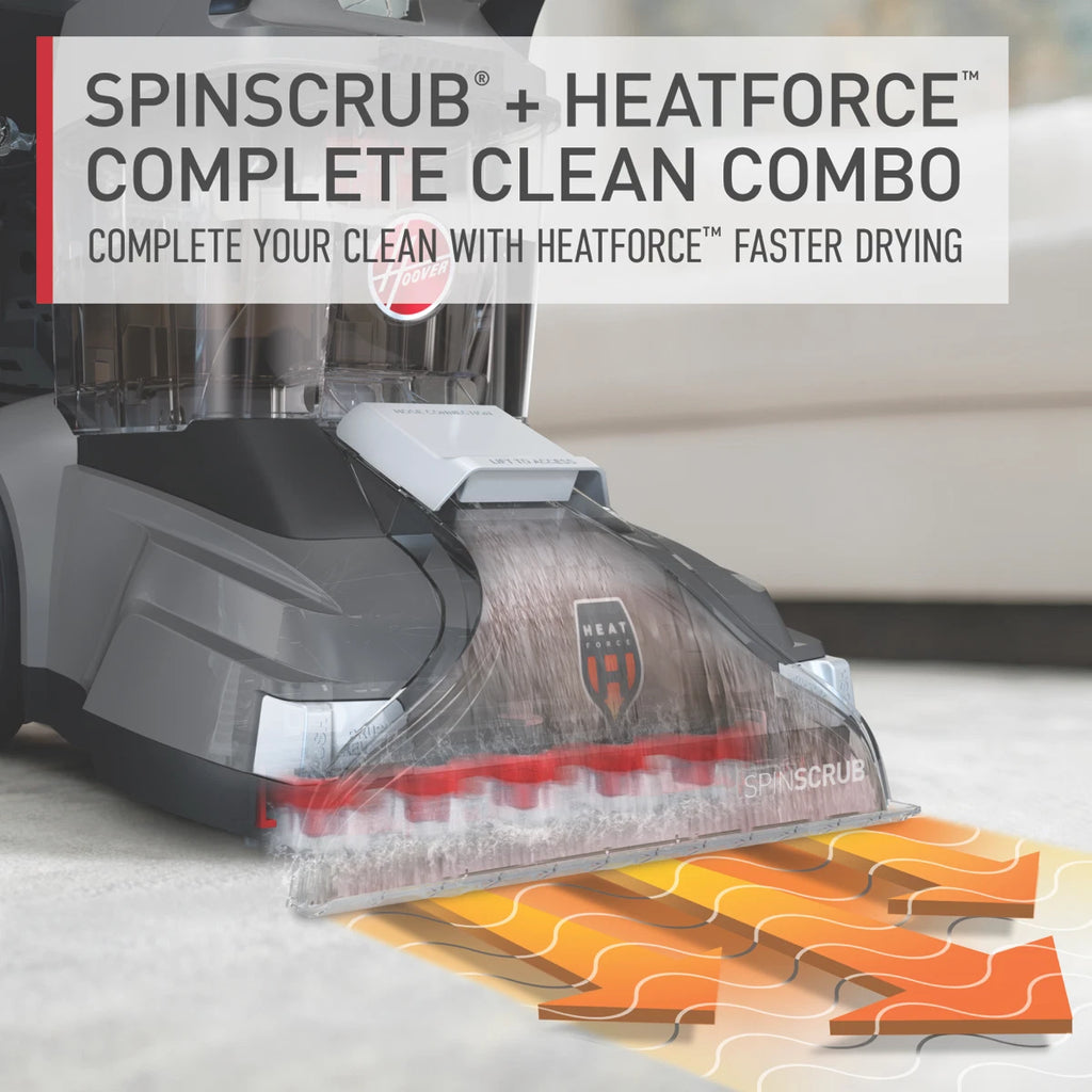 Hoover Carpet Washer Cleaner Power Scrubber Carpet Mat Floor, Deep Stain Remover Cleaner, Heatforce Faster Drying Dryer