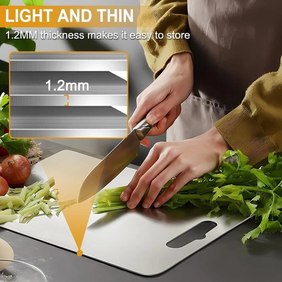 Titanium Steel Chopping Board 28x39cm Large Anti-Bacterial Mildew-Proof Cutting Kitchen Bench Protector