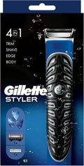 Gilette All Purpose Beard Trimmer | Compact Battery Razor Edger | Waterproof Travel Shaver