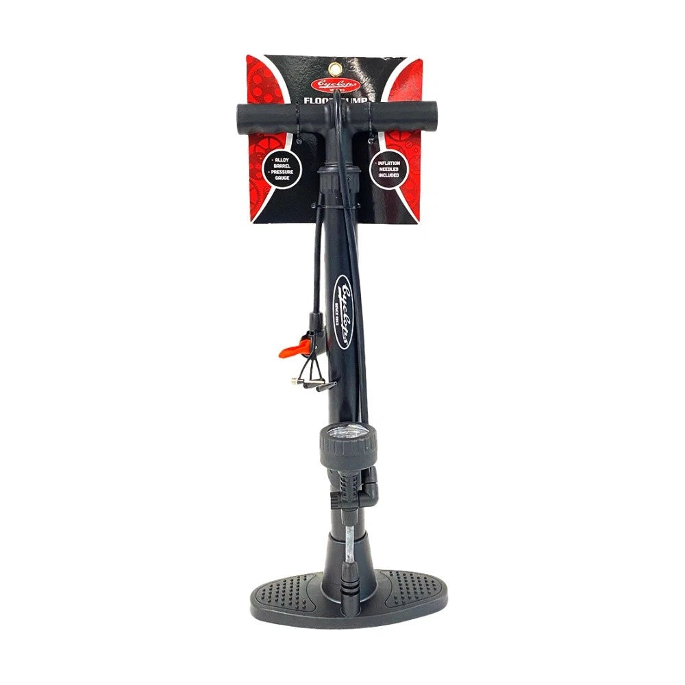 Bicycle Bike Ball Floor Pump with Gauge and Needle, Inflatable Pool Sports Ball Inflator, Inflation Tool