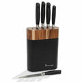 Stanley Rogers Knife Cutlery Block Set 6 Piece - Cook Bread Carving Utility Paring & Bamboo Knife - Acacia Wood Block