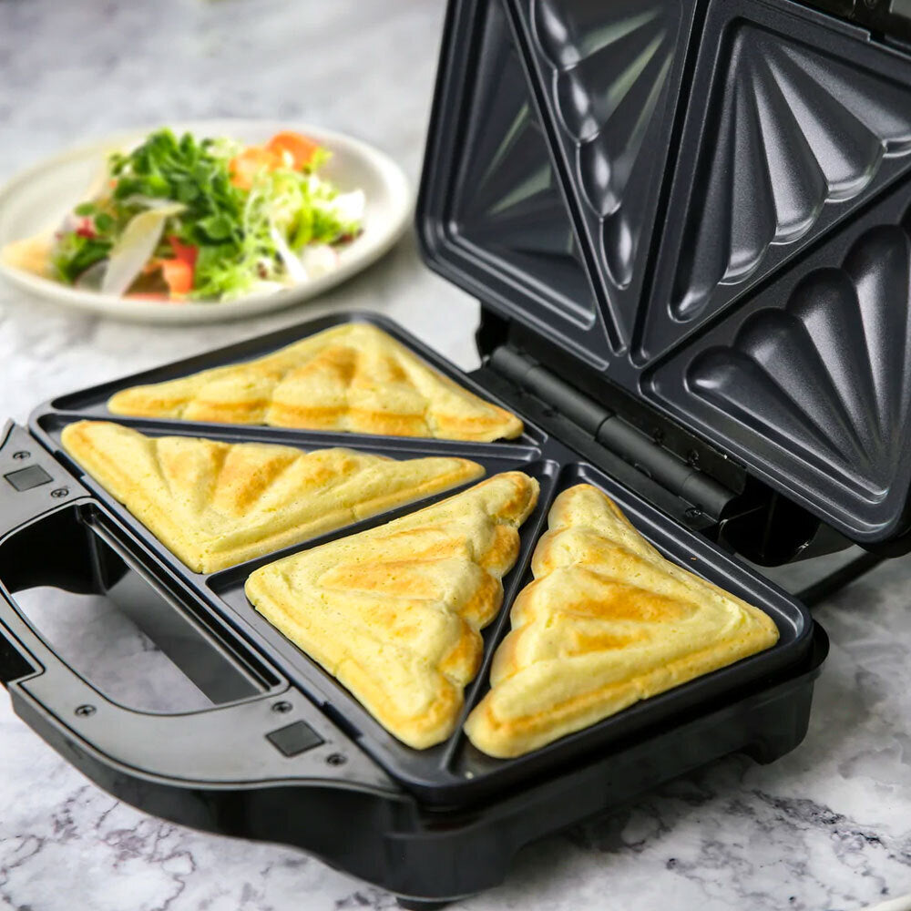 Sandwich Press Electric 3-in-1 Snack Jaffle Toastie Waffle Grill Plate Grilling Plates
