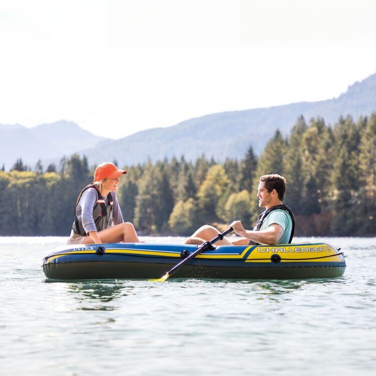 Intex Inflatable Boat 2 Adults Kayak | Floating Water Raft Kayaking Fun