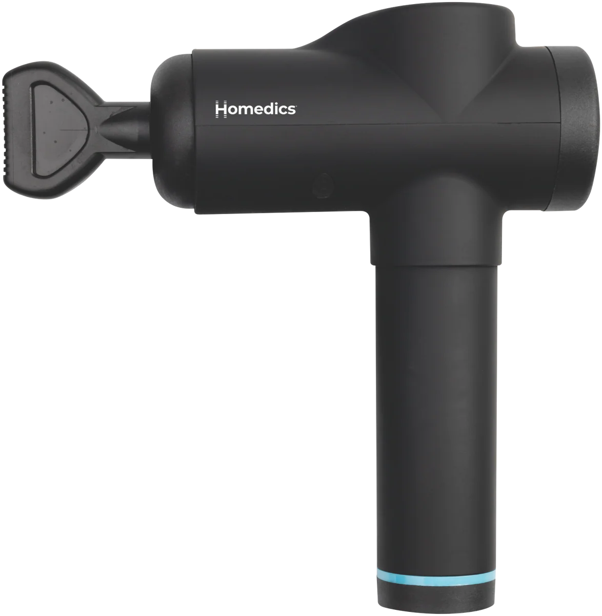 Homedics Percussion Massager Gun - Cordless Rechargeable Deep Tissue Handheld Massage 4 Attachments, 30 Power Levels,