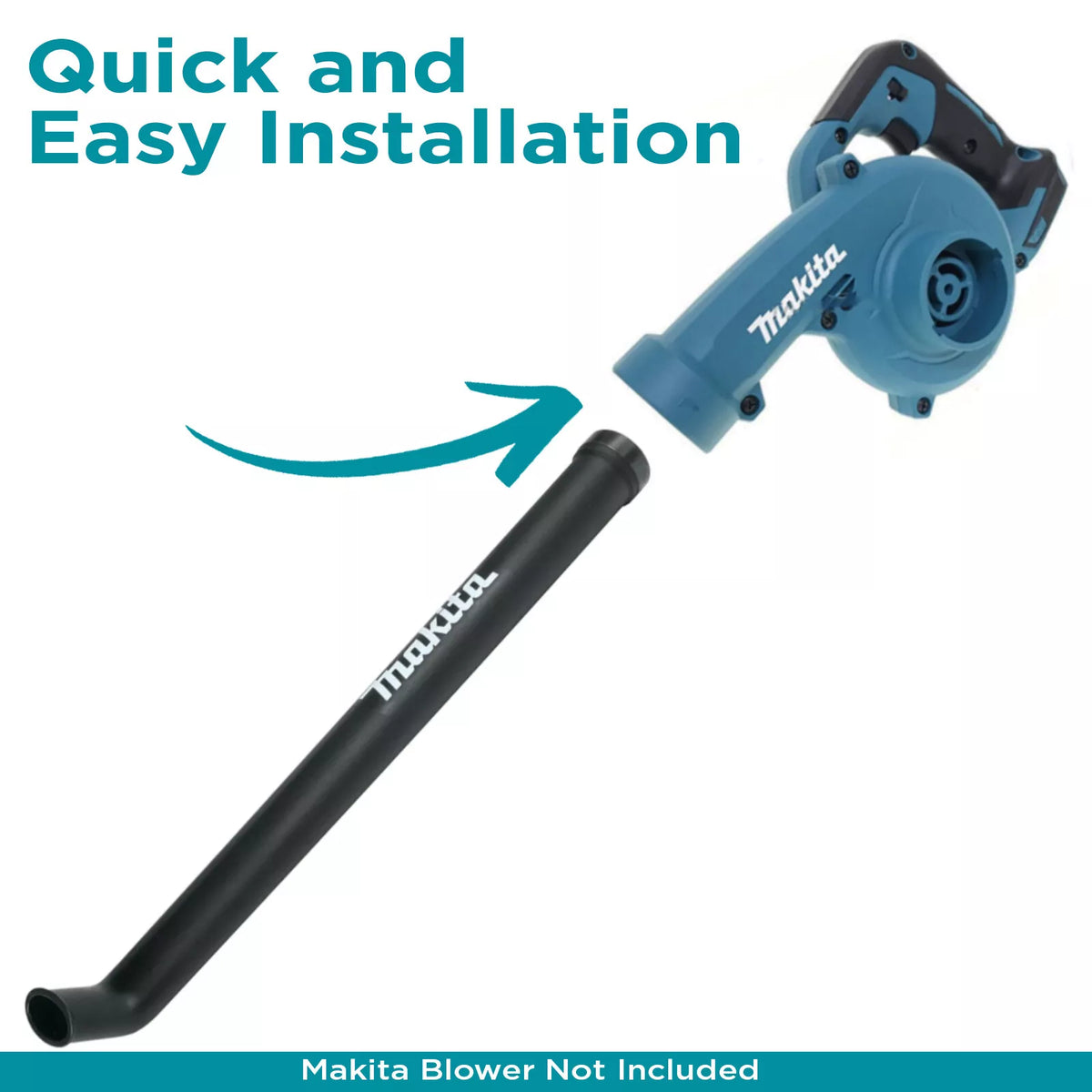 Genuine Makita Leaf Blower Nozzle Long Curved  Flexible Attachment Nozzle Tube