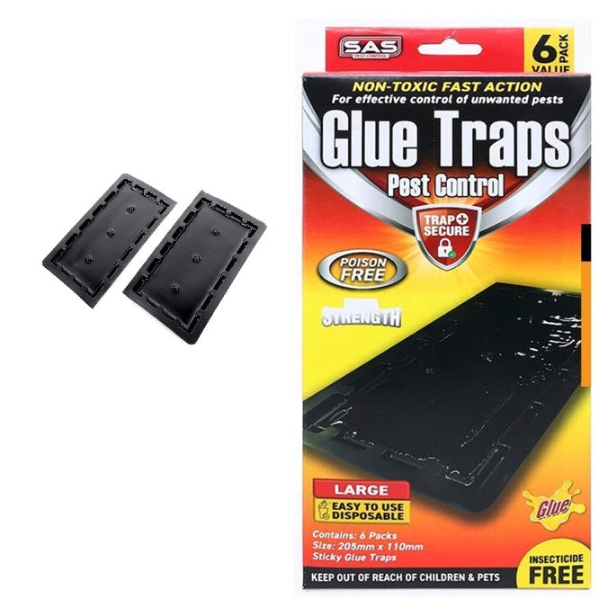 12x Rat Mouse Mice Traps, Indoor Household Large Glue Mouse Catcher Non-Toxic Household Large, Poison and Insecticide Free