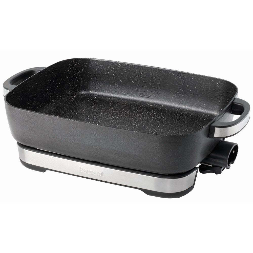 Baccarat Electric Frypan Large Non-Stick Frypan Portable Caravan Banquet Skillet