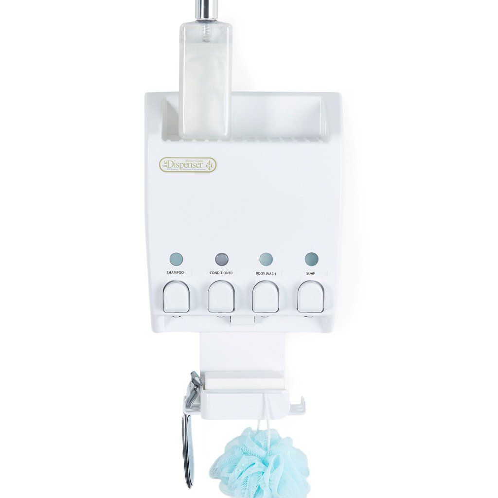 Bathroom Soap Dispenser | 4 Pump Liquid Soap Lotion Shampoo Conditioner | Wall Mounted