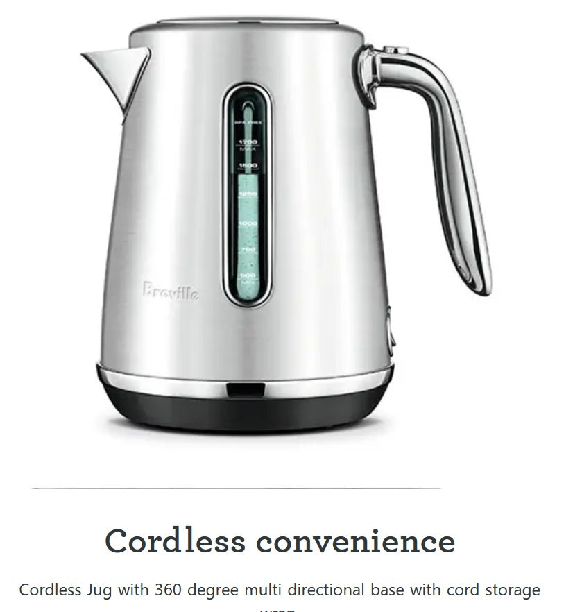 Breville Luxury Cordless Kettle | Hot Water Jug Boiler | Tea Coffee Water Boiling Machine