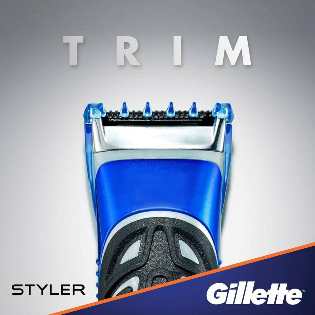 Gilette All Purpose Beard Trimmer | Compact Battery Razor Edger | Waterproof Travel Shaver