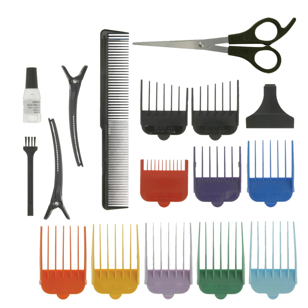 WAHL Home Barber Haircutting Set | Corded Electric Hair Clipper Trimmer | Head Shaver Hair Cutting Set