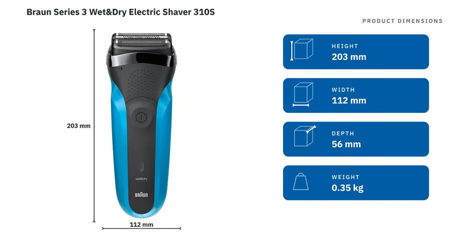 Braun Cordless Electric Foil Shaver Rechargeable Wet and Dry Razor Facial Shaving