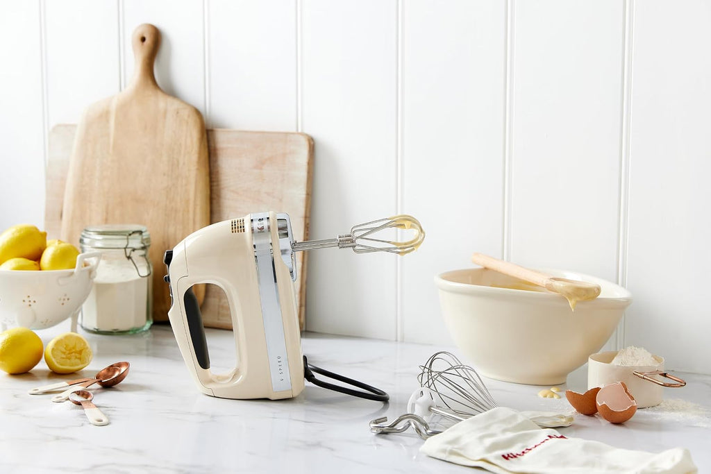 KitchenAid Vintage Hand Mixer Egg Whisker Mixing Dough Beater, 9 Speed Electronic Controls