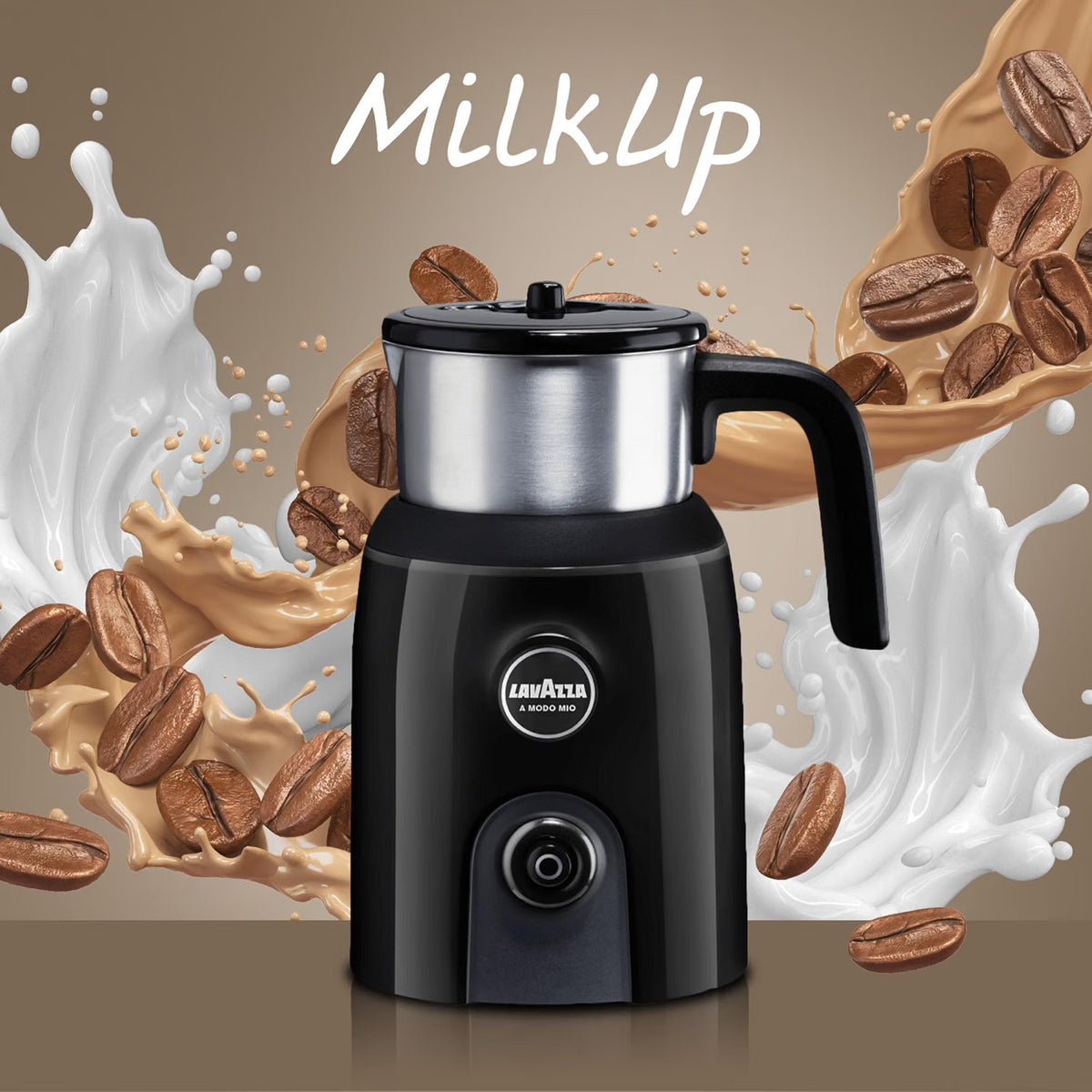 Lavazza Electric Milk Frother Stainless Steel Creamy Hot or Cold Foamer - Accessory for Coffee Machine