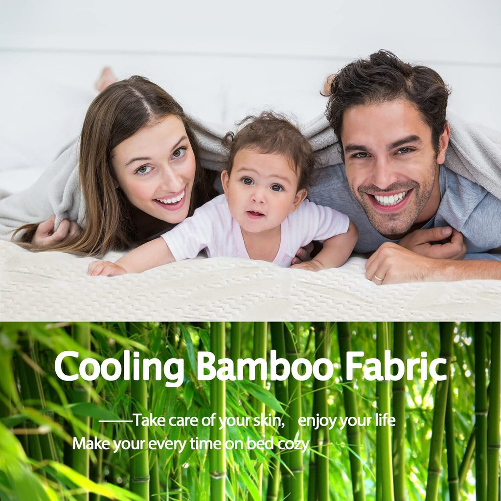 Bamboo Waterproof Mattress Protector - QUEEN - Washable Breathable Matress Cover, Dust Mite prevention , Fully Fitted Skirt