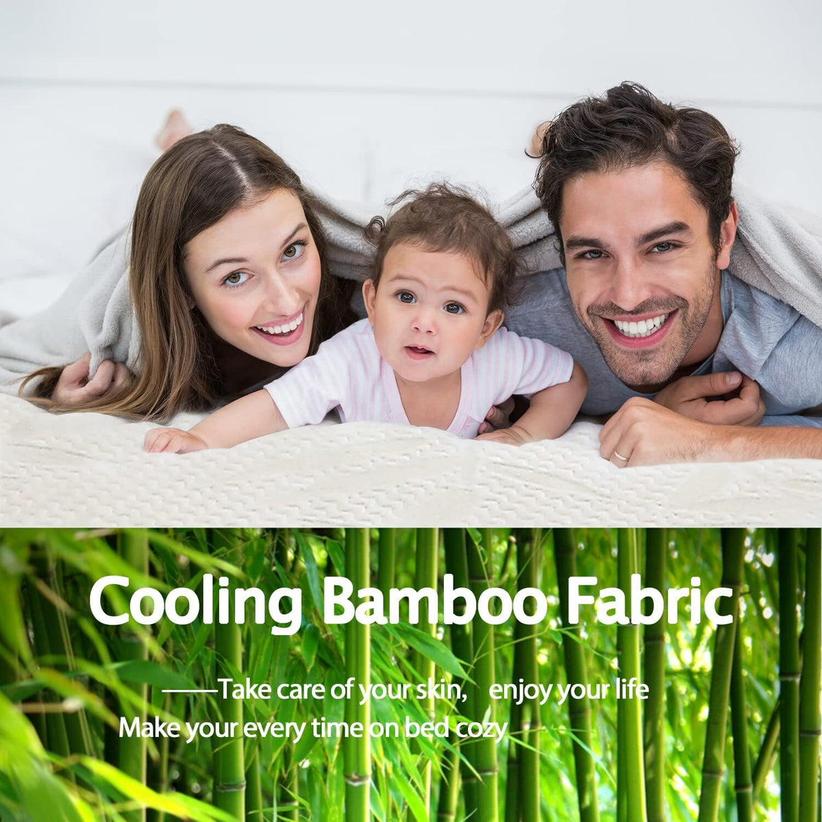 Bamboo Waterproof Mattress Protector - QUEEN - Washable Breathable Matress Cover, Dust Mite prevention , Fully Fitted Skirt