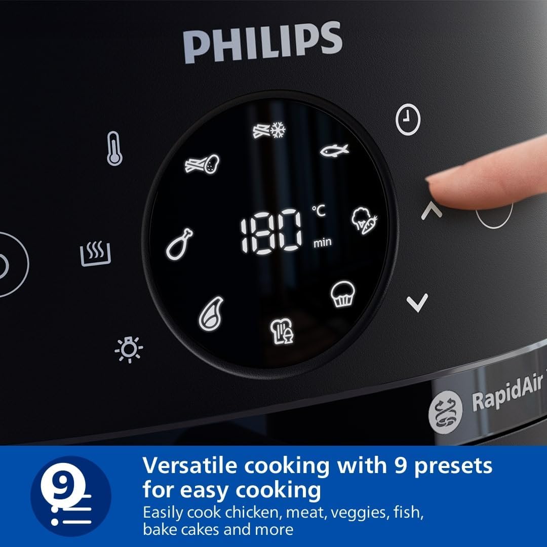 Philips Digital Air Fryer 13-in-1 Touchscreen Airfryer 4.2L Healthy Cooker, Oil-Free Cooking, Small Kitchen Appliances
