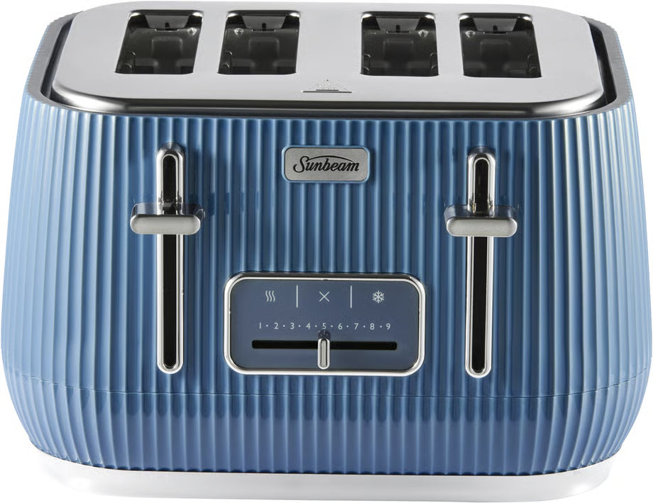 Sunbeam 4 Slice Toaster, Electric 9 Browning Settings, Elegant Kitchen Appliance - Removable Crumb Tray