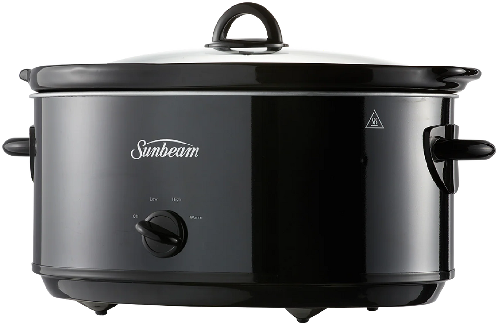 Sunbeam Slow Cooker Electric 7.5L Meat Stew Soup Maker, Ceramic Bowl, Home Kitchen Appliance