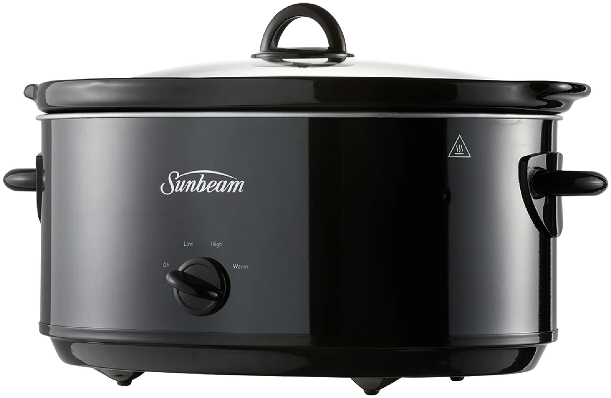 Sunbeam Slow Cooker Electric 7.5L Meat Stew Soup Maker, Ceramic Bowl, Home Kitchen Appliance