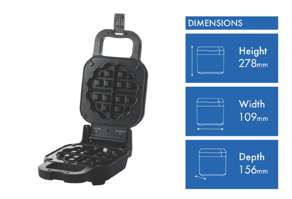 Electric Waffle Maker Electric Single Waffle Press Non-Stick Cooking Kitchen Appliance