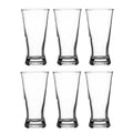 Crown Pilsner 200ml Beer Alcohol Cider Drinking Glasses - Set of 6 Glassware Drinking Mug Glass