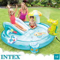 Intex Inflatable Kids Pool with Slide and Water Sprayer, Childrens Toddler Backyard Splash Play Pool