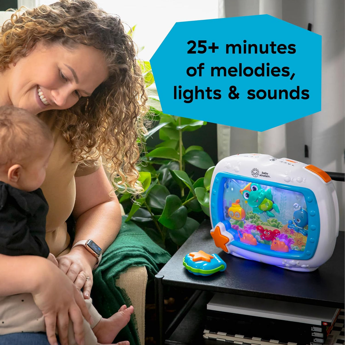 Newborn Baby Sea Dreams Crib Bedtime Soother, Baby Einstein Soother Lullaby Calming Melody Lights Sounds