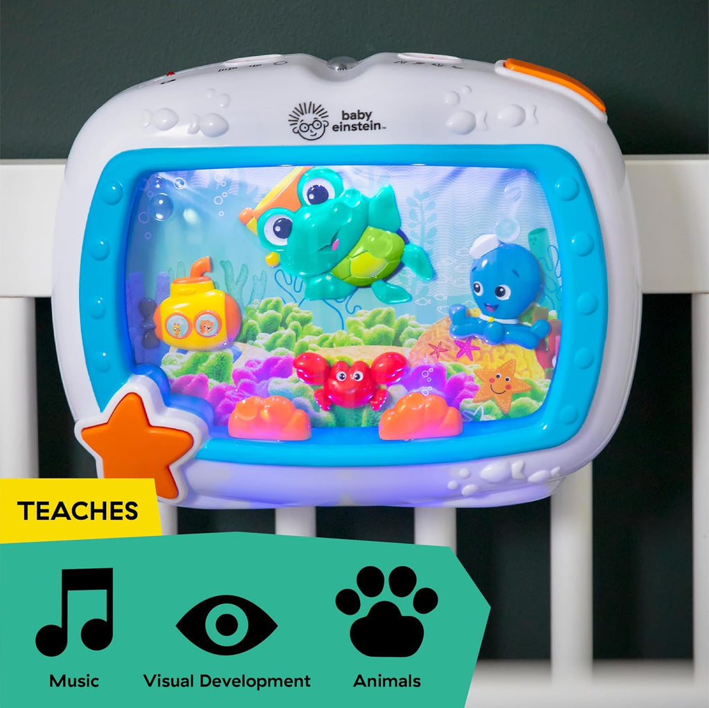 Newborn Baby Sea Dreams Crib Bedtime Soother, Baby Einstein Soother Lullaby Calming Melody Lights Sounds
