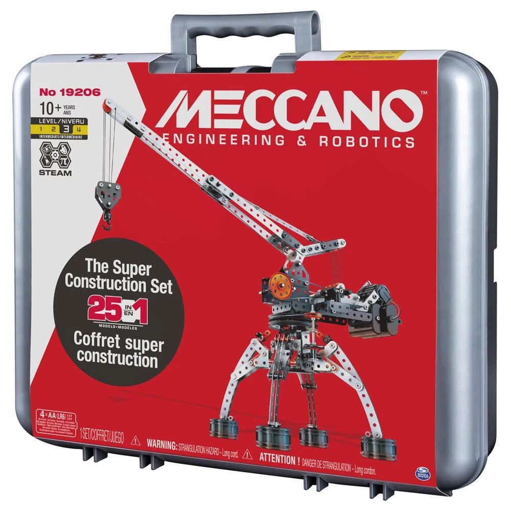 638pc Kids Constuction Model Set, Builds up to 25 Models (Helicopter, Crane, Vehicle, etc), Comes with Hard Carry Case