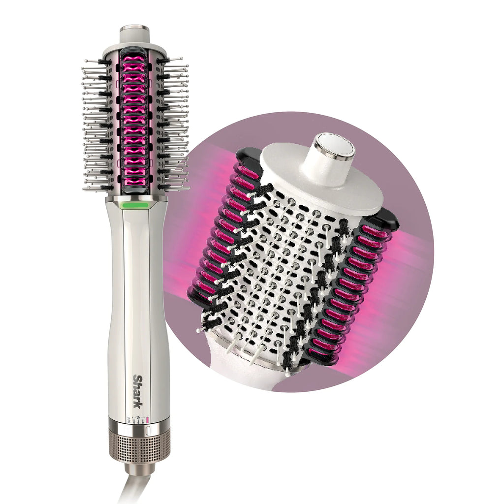 Shark Heated Hair Blow Dry Brush Womens Straightener Comb Smoother Wet to Dry Volumiser